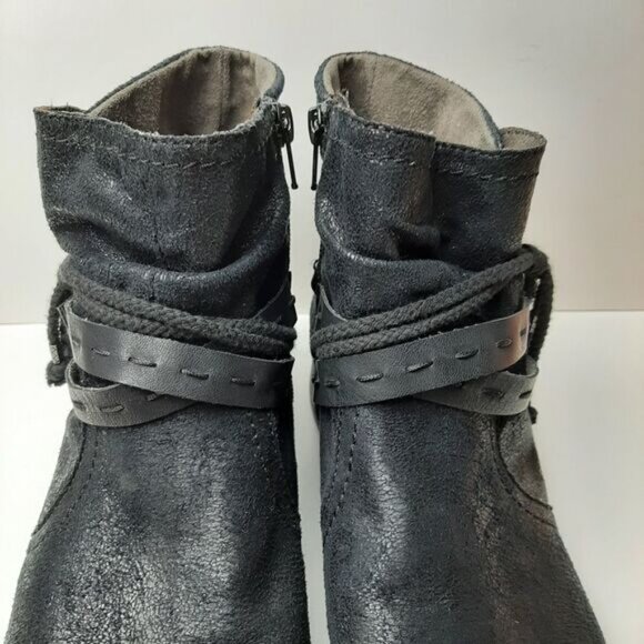 JANA | Germany Chunky Low Heel Shimmer Booties w/ Strap Detail Sz 9.5 US/ Eur 41 - Picture 6 of 15